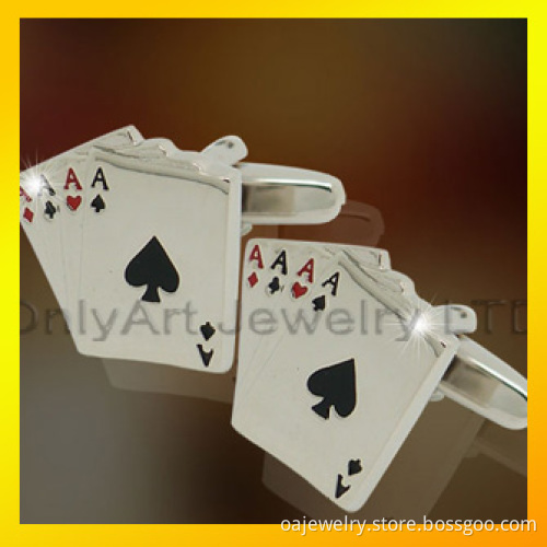 Cheap Cufflinks/ Brass Poker Cufflink